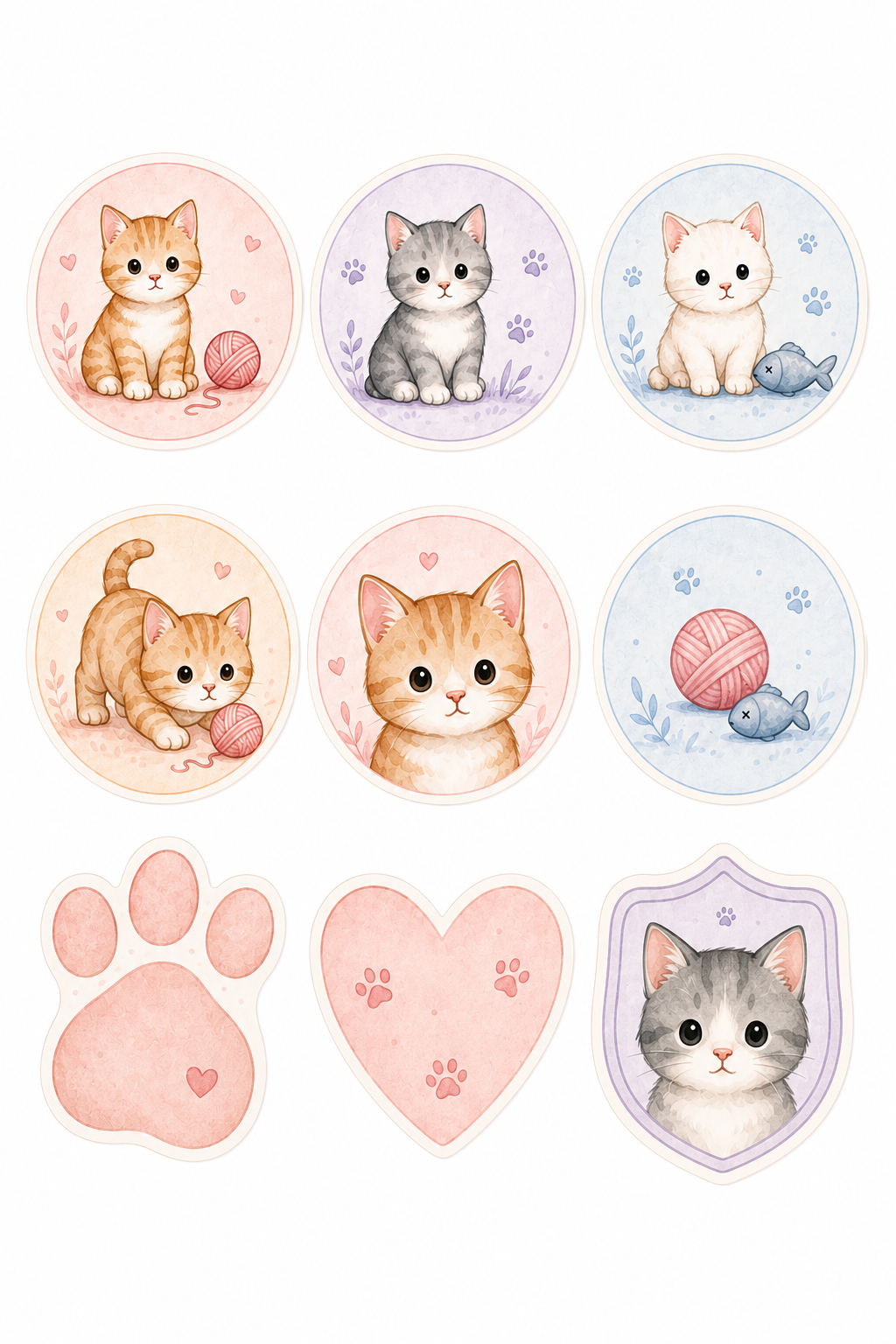 Étiquettes bonus — thème Chats