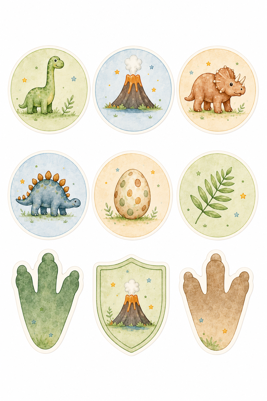 Étiquettes bonus — thème Dinosaures